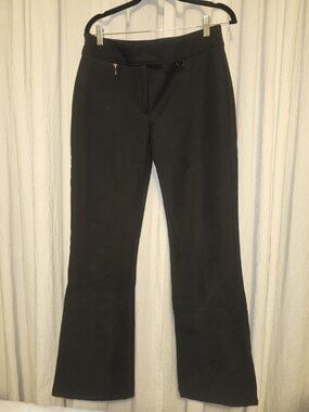 Women's Black Fitted Ski Snow Pants Size 6 Long Stirrup